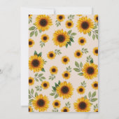 Sunflower First Birthday Invitation Our Little Sun Einladung (Rückseite)