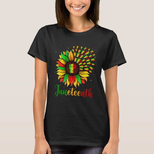 Sunflower Fist African American Pride Black Histor T-Shirt (Vorderseite)
