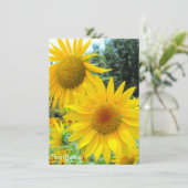 Sunflower:Flat Greeting Card Karte (Stehend Vorderseite)