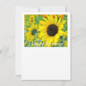 Sunflower:Flat Greeting Card Karte (Rückseite)