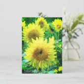 Sunflower:Flat Greeting Card Karte (Stehend Vorderseite)