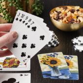 Sunflower Floral Bouquet Playing Cards Spielkarten (In Situ)