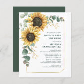 Sunflower Floral Bridal Shower Invitation (Vorne/Hinten)