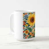 Sunflower floral mug kaffeetasse (Vorderseite Links)