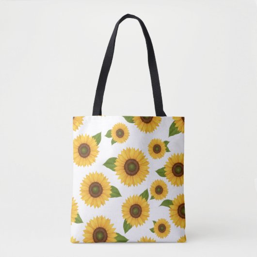 Sunflower Floral Pattern Tote Bag Tasche (Vorderseite)