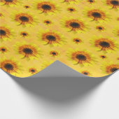 Sunflower Floral Rustic Country Wrapping Paper Geschenkpapier (Ecke)