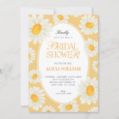 Sunflower Floral seamless pattern bridal shower Einladung (Vorderseite)