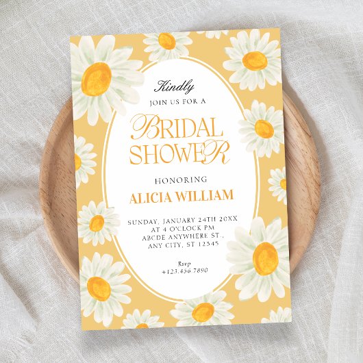 Sunflower Floral seamless pattern bridal shower Einladung