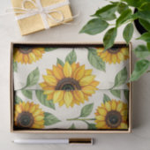 Sunflower Floral Seamless Pattern Bright Yellow Seidenpapier (Geschenk)