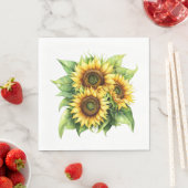Sunflower Floral Serviette (Beispiel)