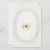 Sunflower Floral Watercolor Wedding Invite Einladung (Rückseite)