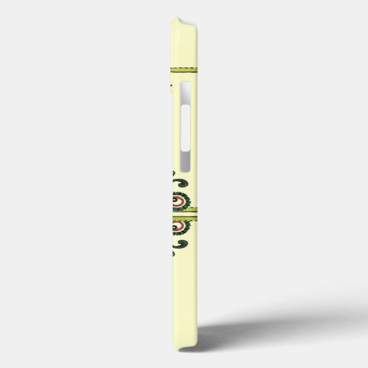 Sunflower Folk Pattern and your name Case-Mate iPhone Hülle (Rückseite / Links)