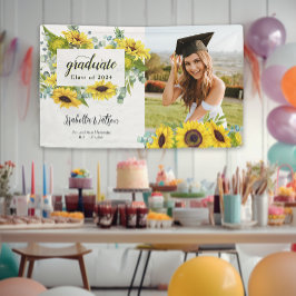 Sunflower Foto Script Abschluss Willkommen Party Banner