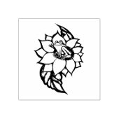 Sunflower Frog Floral Froggy Flower                Gummistempel (Prägung)