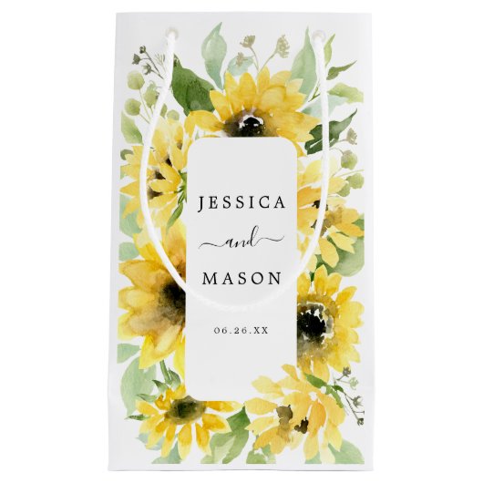 Sunflower Garden Hotel Wedding Geschenktasche Kleine Geschenktüte (Vorderseite)