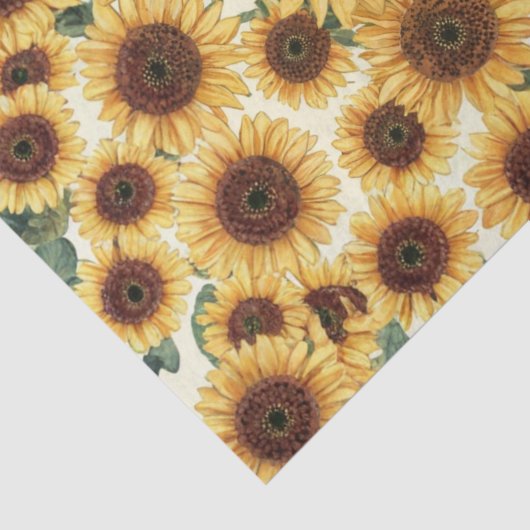 Sunflower Garden In Full Bloom Seidenpapier (Detail)