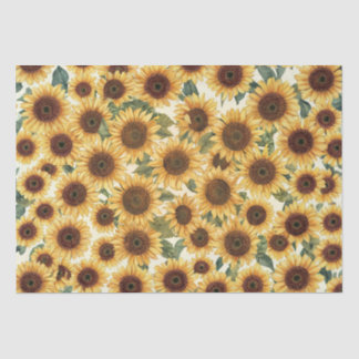 Sunflower Garden In Full Bloom Seidenpapier