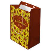 Sunflower Gift Bag Mittlere Geschenktüte (Rückseite Schrägansicht)