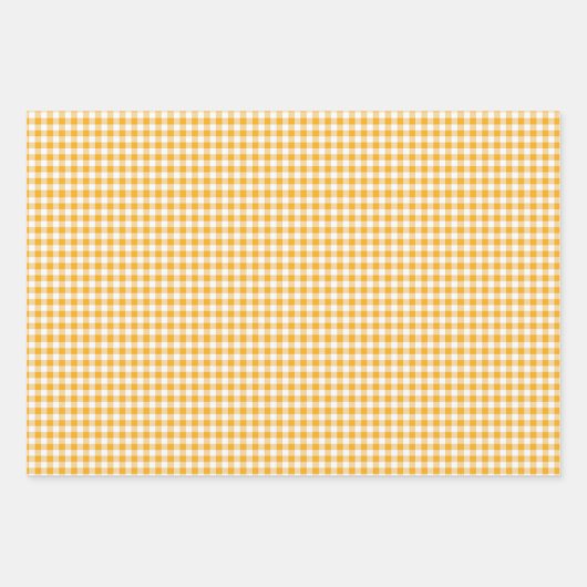Sunflower Gingham Wrapping Paper Set Geschenkpapier Set (Vorderseite 2)
