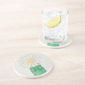 Sunflower Girl Green Dress Getränkeuntersetzer (Seite)