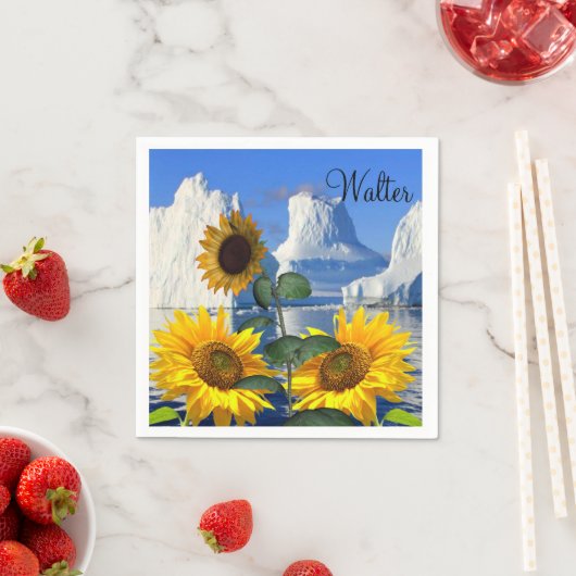 Sunflower Glacier Paper Napkins Serviette (Beispiel)