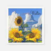 Sunflower Glacier Paper Napkins Serviette (Vorderseite)