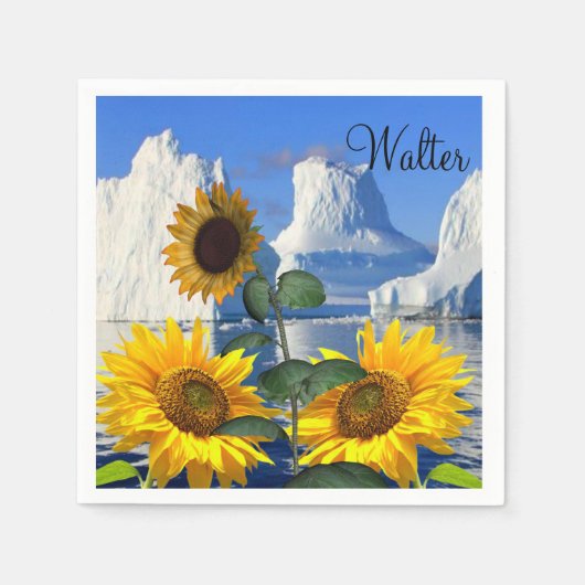 Sunflower Glacier Paper Napkins Serviette (Vorderseite)
