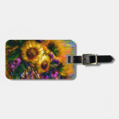 "Sunflower Glow" Gepäckanhänger (Vorderseite horizontal)
