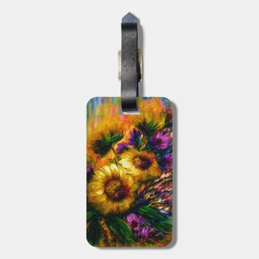 "Sunflower Glow"  Gepäckanhänger (Rückseite vertikal)