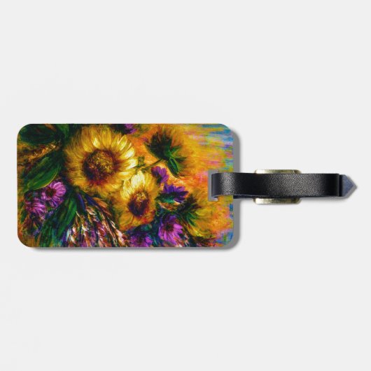 "Sunflower Glow"  Gepäckanhänger (Rückseite horizontal)