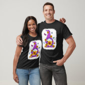 Sunflower Gnome Paint Background T-Shirt (Unisex)
