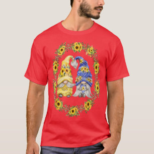 Sunflower Gnome Shows Heart & Love For Gardener T-Shirt