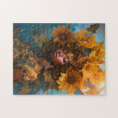 Sunflower Goddess Fantasy Art Puzzle (Horizontal)