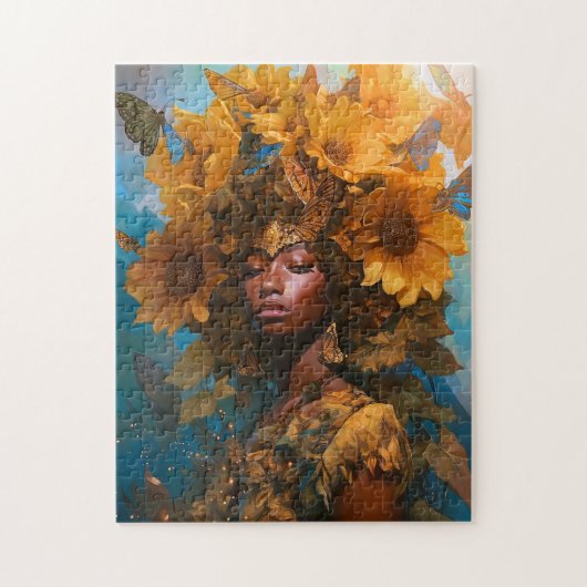 Sunflower Goddess Fantasy Art Puzzle (Vertikal)