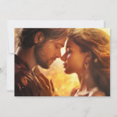 Sunflower Gold Black Foto Save the Date Karte (Rückseite)