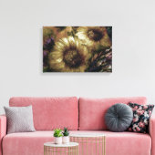 "Sunflower Gold" [design 2] 18" x 12"  Leinwanddruck (Insitu (Wohnzimmer))