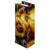 "Sunflower Gold" Geschenktüte Für Weinflaschen (Rückseite Schrägansicht)