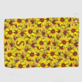 Sunflower Golf Towel Golfhandtuch (Horizontal)
