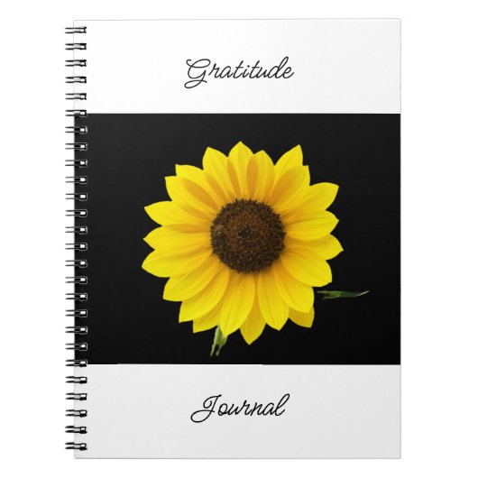 Sunflower Gratitude Journal Notizblock (Vorderseite)