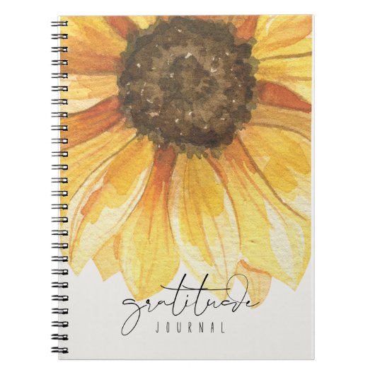 Sunflower Gratitude Journal Notizblock (Vorderseite)