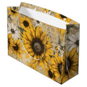 Sunflower Große Geschenktüte (Rückseite Schrägansicht)