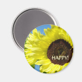 SUNFLOWER Happy! Magnete Gelbe Sun-Blume Magnet (Vorderseite/Rückseite)