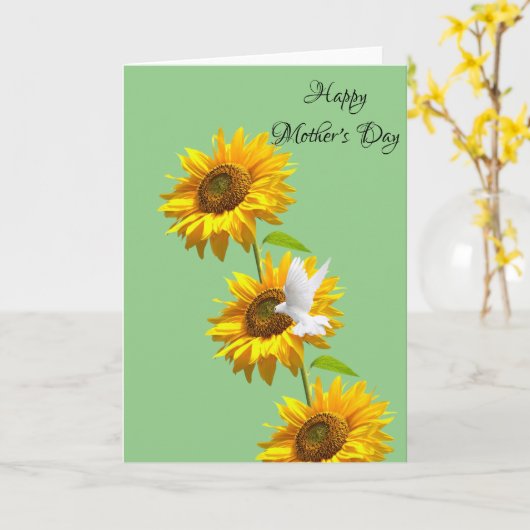 Sunflower Happy Mother's Day Folded Greeting Card Karte (Gelbe Blume)