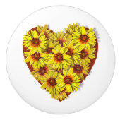 Sunflower Heart Ceramic Pull / Knob Keramikknauf (Vorderseite)