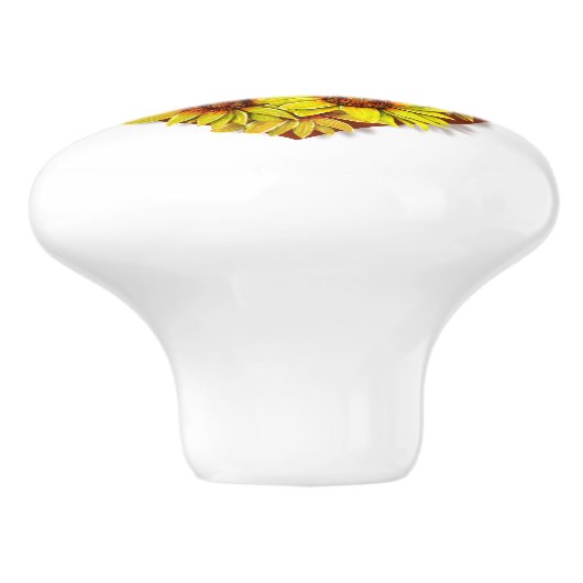 Sunflower Heart Ceramic Pull / Knob Keramikknauf (Seitenansicht)