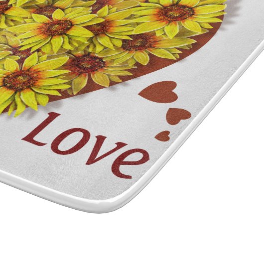 Sunflower Heart Cutting Board Schneidebrett (Ecke)