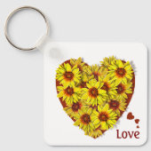 Sunflower Heart Keychain Schlüsselanhänger (Vorderseite)