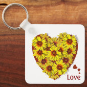 Sunflower Heart Keychain Schlüsselanhänger (Vorderseite)