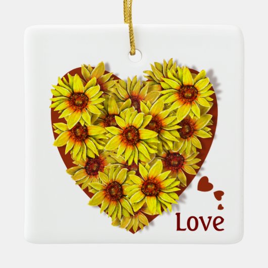 Sunflower Heart Ornament (Vorderseite)