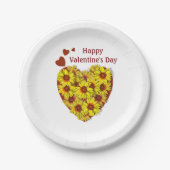 Sunflower Heart Paper Plate Pappteller (Vorderseite)